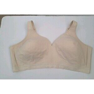 Cacique No Wire Cotton Bra Size 46DD Unlined Full Coverage Beige